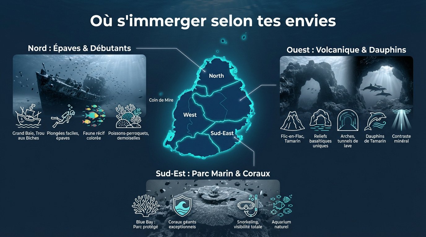 Plongée sous-marine à l'île Maurice avec poissons tropicaux et coraux