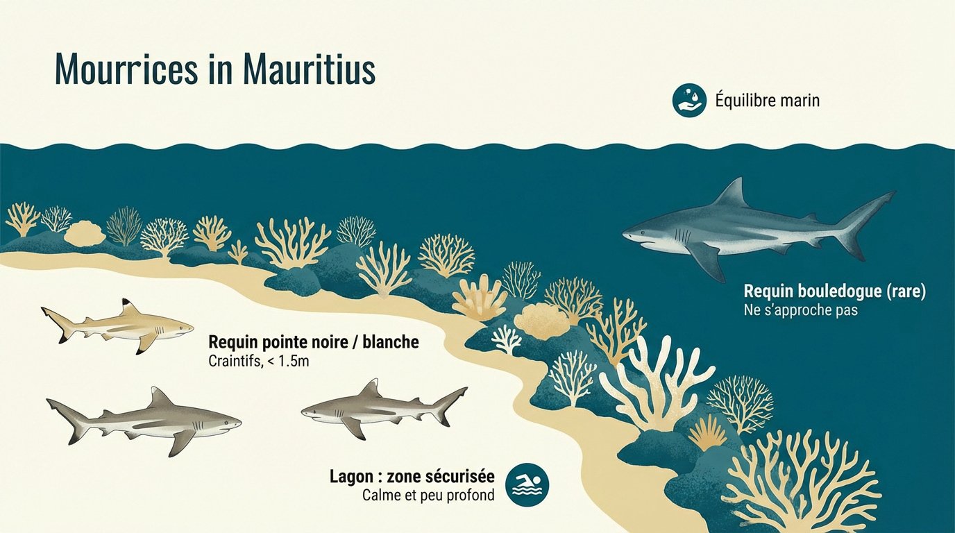 Comparaison entre les requins du lagon et les requins du large à l'île Maurice